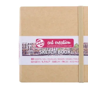Cuaderno Sketch Book Art Creation 80 Hojas 140Grs Liso 12X12Cm Kraft 9314434M