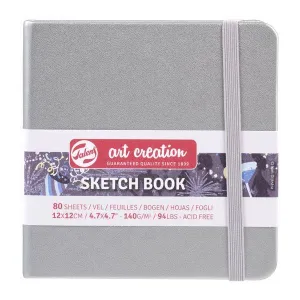 Cuaderno Sketch Book Art Creation 80 Hojas 140Grs Liso 12X12Cm Plata 9314044M