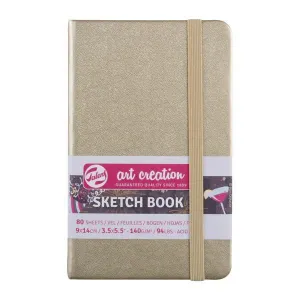 Cuaderno Sketch Book Art Creation 80 Hojas 140Grs Liso 9X14Cm Oro 9314141M