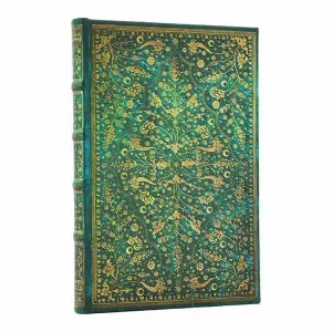 Libreta Paperblanks Tapa Dura Mini 88 Hojas 85Grs Liso Flor Esmeralda Fb1318-2