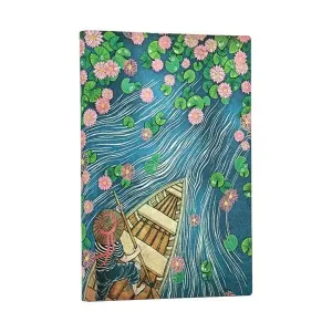 Libreta Paperblanks Tapa Blanda Mini 104 Hojas 80Grs Liso Ondas de Loto Fb1553-7
