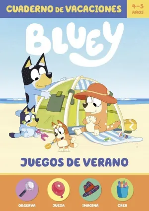 Cuaderno de Vacaciones: Bluey 4-5 Años