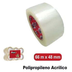 Cinta Embalar Fixo Pp Transparente 48 mm X 66 M 48066400